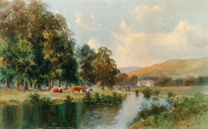 WILLIAM CHARLES PIGUENIT (1836-1915), On The Conway, North Wales, watercolour, signed lower right "W.C. Piguenit", titled verso, 24 x 38cm, 43 x 57cm overall