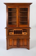 An impressive antique Australian fiddleback blackwood secretaire bookcase, 19th/20th century, ​​​​​​​208cm high, 120cm wide, 48cm deep - 2