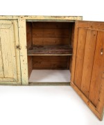 An antique Australian two door cabinet with original green and yellow painted finish, South Australian origin, 19th century, 96cm high, 145cm wide, 57cm deep - 3