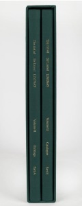 JOANNA MENDELSSOHN, "The Art of Sir Lionel Lindsay - Volume II - The Etchings", [Brookvale; Copperfield Publishing Co., 1987] 1st ed. 2 vols. folio, full green cloth with gilt titles; housed in matching slipcase. Signed by the author and numbered 177/300.