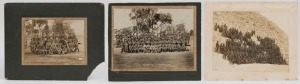 WORLD WAR ONE original photographs including the No.20 Battery, Field Artillery training at Seymour in March 1914; C. Sub. No.19 Battery F.A. also at Seymour in 1914; an original sepia print by Antippa, Cairo, of Australian and British troops posing on the Great Pyramid (23 x 29cm); three postcard size photos of the Gallipoli landing, two of which are titled "Two hours after landing"; an Australian Bristol fighter plane on the Western front; and an Australian Flying Corp plane on the ground.(8)