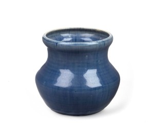 MERRIC BOYD blue glazed pottery vase, incised "M. Boyd, 1925", 14cm high