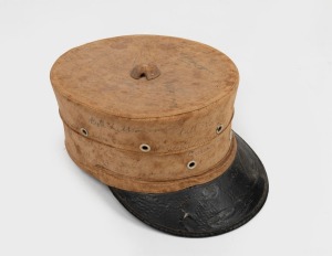 BRISBANE TRAMWAYS Conductors cap, signed by various members of interstate workers, 19th/20th century.