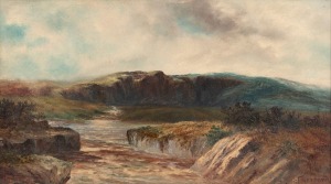 CHARLES F. GERRARD (1849-1904), (untitled coastal scene), oil on board, signed lower right "F. C. Gerrard", ​​​​​​​20 x 34cm, 27 x 41cm overall