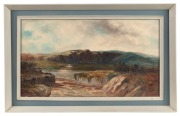 CHARLES F. GERRARD (1849-1904), (untitled coastal scene), oil on board, signed lower right "F. C. Gerrard", ​​​​​​​20 x 34cm, 27 x 41cm overall - 2