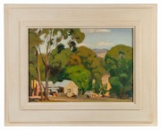 ARTIST UNKNOWN (Australian School), (the old homestead), oil on canvas board, 28 x 39cm, 46 x 57cm overall - 2