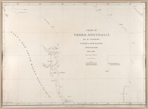 John ARROWSMITH & Matthew FLINDERS Chart of TERRA AUSTRALIS. East Coast - Sheet V, by M. Flinders, Comm'r of H.M. Sloop 'Investigator' 1802 - 1803, copper engraving, published by G. & W. Nicol, London, 1814, (1st edition), 47 x 64cm; mounted. Map of the 