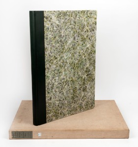 "THE AUSTRALIAN FLOWER PAINTINGS OF FERDINAND BAUER" with an introduction by Wilfred Blunt, [London : Basilisk Press, 1976, 1st ed.] folio, 88pp, with a double-page map, a small map and 25 mounted colour plates; dark green quarter morocco and marbled boar