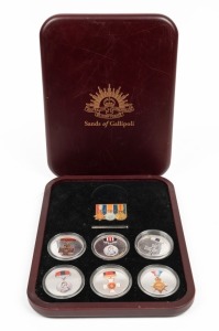 SANDS OF GALLIPOLI boxed set of limited edition medallions, ​​​​​​​30 x 23cm