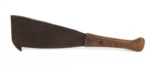 QUEENSLAND CANE CUTTER's knife by GREGORY STEEL Australia, with silky oak handle, early 20th century, 52cm long
