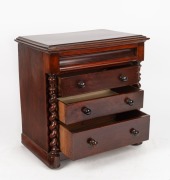 An antique Australian cedar apprentice chest of four drawers with full barley twist columns, 19th century, 37cm high, 37cm wide, 24cm deep - 2