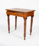 An antique Australian silky oak one drawer occasional table, Queensland origin, 19th century, ​​​​​​​77cm high, 72cm wide, 48cm deep - 2