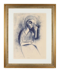 ROBERT HENRY (BOB) DICKERSON (1924-2015) Aleta, lithograph, 21/50, signed lower right "R. Dickerson", with blind embossed seal, 73 x 52cm, 101 x 82cm overall