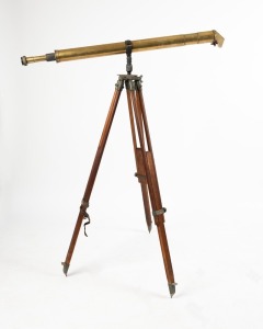 WW1-era telescope by W. Ottway & Co, Ealing, dated 1912 and with Australian Army broad arrow marking......tripod, etc.