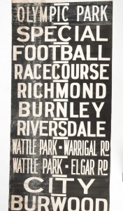 Melbourne Tram Destination Roll: Kew, North Balwyn, Windsor, Hawthorn, St. Kilda Beach, Toorak Rd, Football, Etc, 20th Century, 900 X 99cm