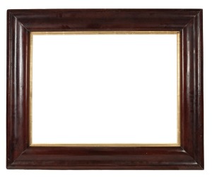 A fine quality antique colonial Australian cedar picture frame with ogee profile and original gilt slip, circa 1860, 56 x 75cm internal, 82 x 100.5cm overall