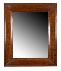 An antique colonial Australian blackwood picture frame, currently housing a mirror, 19th century, 42.5 x 55.5cm internal, 62 x 76cm overall