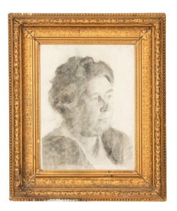 ARTIST UNKNOWN, (untitled portrait of a woman), pastel on paper, 40 x 29cm, 60 x 49cm overall