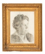 ARTIST UNKNOWN, (untitled portrait of a woman), pastel on paper, 40 x 29cm, 60 x 49cm overall