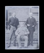 The three Victorian Police detectives responsible for the arrest of Frederick Deeming; Kennedy, Consedine and Cawsen; a large format glass plate negative (25 x 20cm), circa 1890; together with a print from the negative. - 2