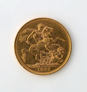 An 1879 Melbourne Mint sovereign