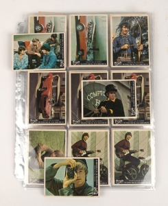 TRADE CARDS: 1967 Scanlen's "The Monkees" series A part set plus duplicates (38); plus 1958 Atlantic "Film Stars" complete set of 32 + duplicates; mainly VF.