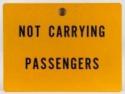 TRAMWAYS group of five assorted vintage metal destination signs: I.) IVERS ST, PARKVILLE, II.) SPENCER STREET (double sided) MELBOURNE CRICKET GROUND, III.) BLOCK CAR, IV.) TOORAK, V.) NOT CARRYING PASSENGERS, ​​​​​​​the largest 28 x 59cm - 6