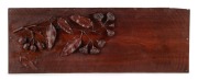 ROBERT PRENZEL&nbsp;gumnuts and leaves carved timber panel, early 20th century, 91 x 33cm