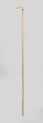 An antique walking stick with whale's tooth handle, baleen spacer and whalebone shaft, 19th century, 96cm high