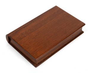 An antique Australian cedar book box, 19th/20th century, 25cm high