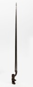 Antique English socket bayonet with War Department "W. D."&nbsp;and broad arrow marks, made for a Martini-Henry rifle, 63cm long&nbsp;