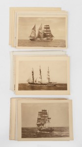 A collection of early silver gelatin prints of sailing ships in Port Philip Bay, all titled verso including "John Williams", "Glen Lora", "Senorita", and "Star of Bengal" (17 items), each approximately 10 x 14cm