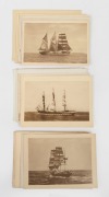 A collection of early silver gelatin prints of sailing ships in Port Philip Bay, all titled verso including "John Williams", "Glen Lora", "Senorita", and "Star of Bengal" (17 items), each approximately 10 x 14cm