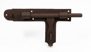 PORT ARTHUR type gaol door bolt, 19th century, 46cm wide