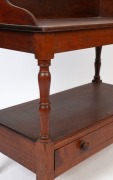 An antique jarrah washstand with single drawer and gallery back, Western Australian origin, 19th century, 91cm high, 91cm wide, 45cm deep - 3
