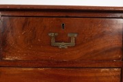 An antique Australian cedar chest travelling chest of five graduated drawers, each fitted with flush military style handles, huon pine secondary timbers, Tasmanian, circa 1855, 105cm high, 97cm wide, 53cm deep - 2