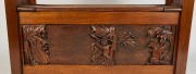 An Arts & Crafts hallstand carved with Australian flora and fauna including possums, koala, cockatoo, gumnuts and leaves, early 20th century, ​​​​​​​206cm high (including cockatoo head piece), 127cm wide, 40cm deep - 7