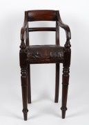 An antique Australian cedar child's highchair, 19th century, ​​​​​​​80cm high - 2