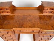 An antique Australian huon pine twin pedestal dressing table and toiletry dressing mirror with ornately carved supports and feet, 19th century, the mirror 88cm high, 64cm wide, 31cm deep, the base 93cm high, 120cm wide, 61cm deep - 3