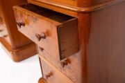 An antique Australian huon pine twin pedestal dressing table and toiletry dressing mirror with ornately carved supports and feet, 19th century, the mirror 88cm high, 64cm wide, 31cm deep, the base 93cm high, 120cm wide, 61cm deep - 4