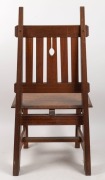 An unusual Australian Arts & Crafts chair in Tasmanian oak, early 20th century, ​​​​​​​97cm high - 3