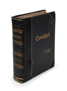"CRICKET" by W.G. GRACE, [Bristol : J.W. Arrowsmith; London: Simpkin, Marshall, Hamilton, Kent & Co., 1891], 1st edition, being&nbsp;No.105 of the "Crown Quarto Edition de Luxe (which) consists of 652 copies", signed by W.G.Grace on the limitation page; 489pp 