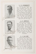 THE AUSTRALIAN CRICKET TEAM in ENGLAND, 1934 "AUSTRALIAN XI ENGLISH TOUR 1934" Orient Line souvenir programme and fixture list (with cover artwork by Walter Jardine) featuring individual photographs of the Australian team, each signed individually in pen. - 5