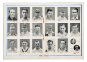 THE BODYLINE SERIES: "M.C.C. AUSTRALASIAN TOUR 1932-3" Orient Line itinerary and English Team souvenir brochure, with details of the team members and their photographs, fully signed by all 18 members of the touring party including Bowes, for whom a page h - 2