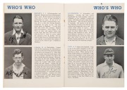 "M.C.C. AUSTRALASIAN TOUR 1936-7" Orient Line itinerary and English Team souvenir brochure, with details of the English team members and their photographs, fully signed by all 18 members of the touring party including Allen, Ames, Duckworth, Hammond, Leyl - 3