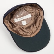 TIM ROBINSON (England): Robinson's England "Touring" Test Team Cap, navy blue wool with embroidered St. George and the Dragon, endorsed in pen "T. Robinson" on the white label in the crown of the cap. From Robinson's last year in the Test Team, 1989. - 3