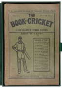 "THE BOOK OF CRICKET - A Gallery of Famous Players" 1899; Edited by C.B. FRY; the complete set of 16 weekly parts together with extremely rare 4-page index; beautifully housed in a later green leather solander box with gilt titles. - 3