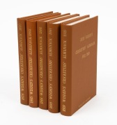 WISDEN'S CRICKETERS' ALMANACKS for 1879, 1885, 1916, 1918 and 1919 Willow's Reprints uniformly bound in lightbrown cloth-covered boards with gilt titles. (5 vols.).
