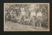 AUSTRALIA IN NEW BRITAIN, NAURU & THE SOLOMON ISLANDS DURING WW1: A large "Newlyn" photograph album containing 91 postcard-size photographs of the Australians and natives, the buildings, gatherings and activities from about 1916 onwards. Most images are a - 14