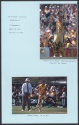 2003-04 Australia A vs India, team sheet with 11 signatures including Michael Hussey (captain), Michael Clarke, Martin Love & Brad Hodge; plus 8 individual signed photographs. (19 autographs). - 2